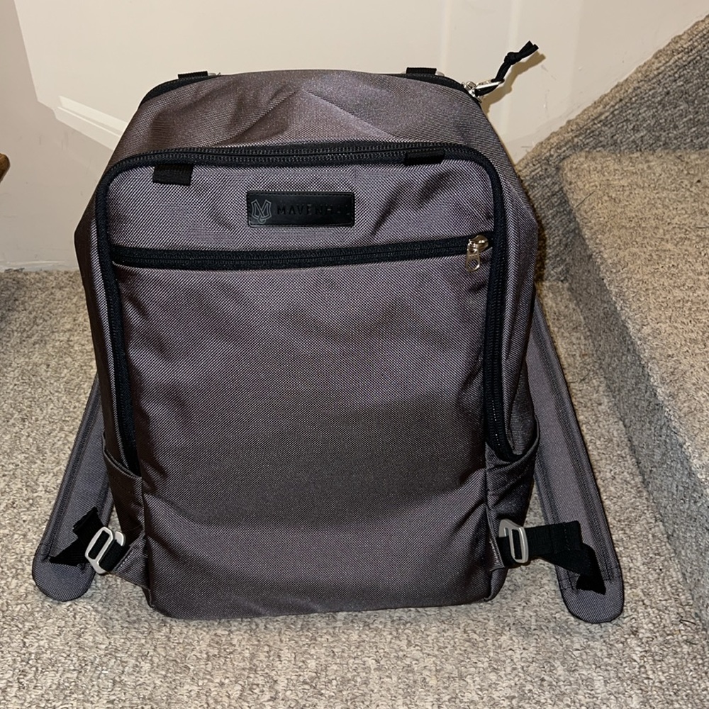 Mavenhal Grey Heavyduty Backpack  18”H x 9”W - Brand New!